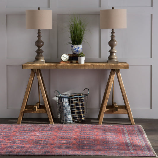 Boheme BOH05 Rug by Jaipur Living in blue, red. Made from 78% cotton, 16% polyester, 6% polyester, chenille in a unique style.