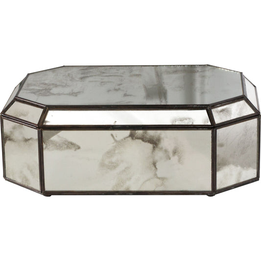 001 S-316820 | Primary Silo | Octagonal Mirror Box by Worlds Away. Made from metal, glass in a transitional style.