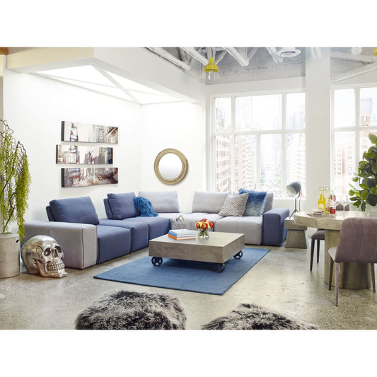 Cato Fiberstone Stool by Moe's Home Collection in dark gray and water based acrylic. Made from cement, natural fibres in a modern style.