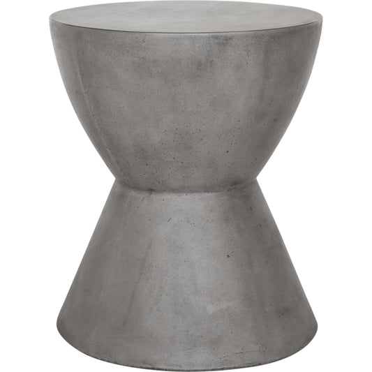 Hourglass Outdoor Stool by Moe's Home Collection. Made from fiber reinforced natural concrete in a modern style.