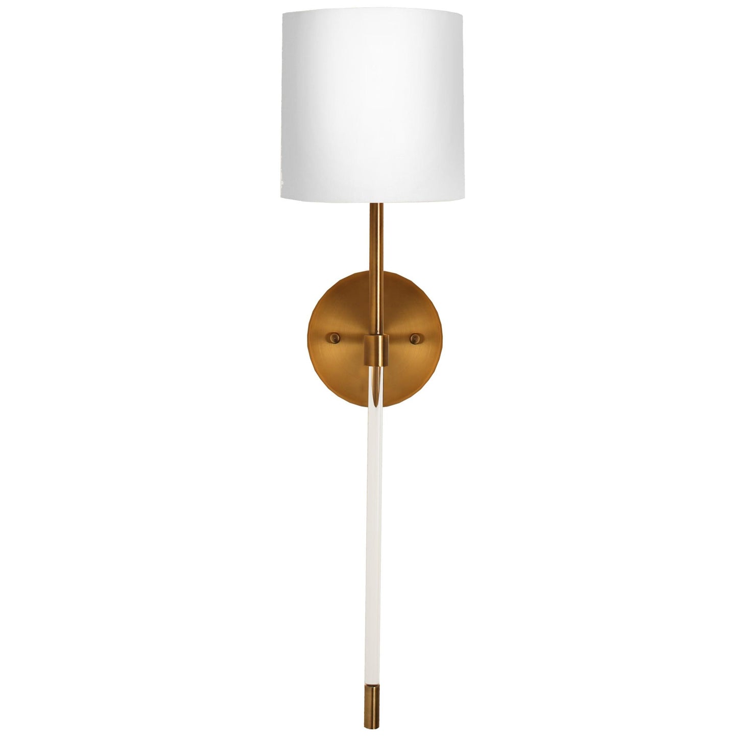 001 S-316152 | Primary Silo | Bristow Acrylic Sconce by Worlds Away in brass. Made from acrylic, metal, silk in a modern style.