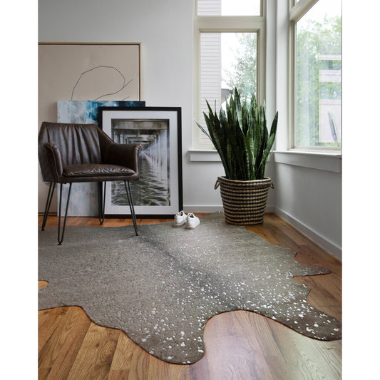Bryce BZ-03 Rug by Loloi in graphite, silver. Made from 100% acrylic in a rustic style.