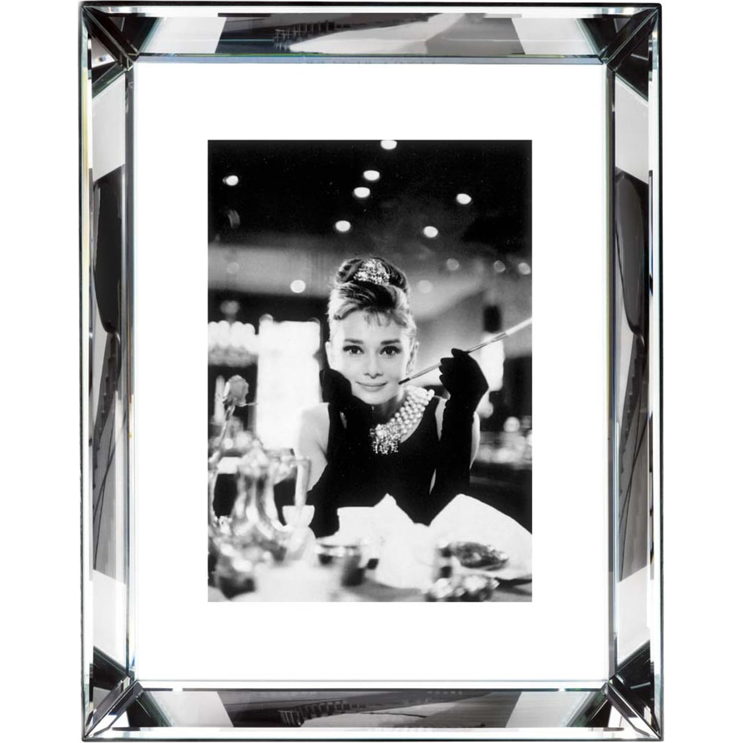 001 SR-841651 | Primary Silo | Audrey Hepburn by Worlds Away. Made from wood, glass in a transitional style.