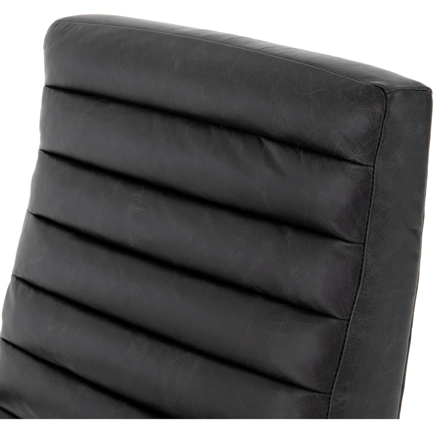 007 SR-809833 | Additional Silo | Bryson Channeled Desk Chair by Four Hands in durango smoke and toasted nettlewood, stainless steel. Made from top grain leather, stainless steel, solid nettlewood in a modern style.