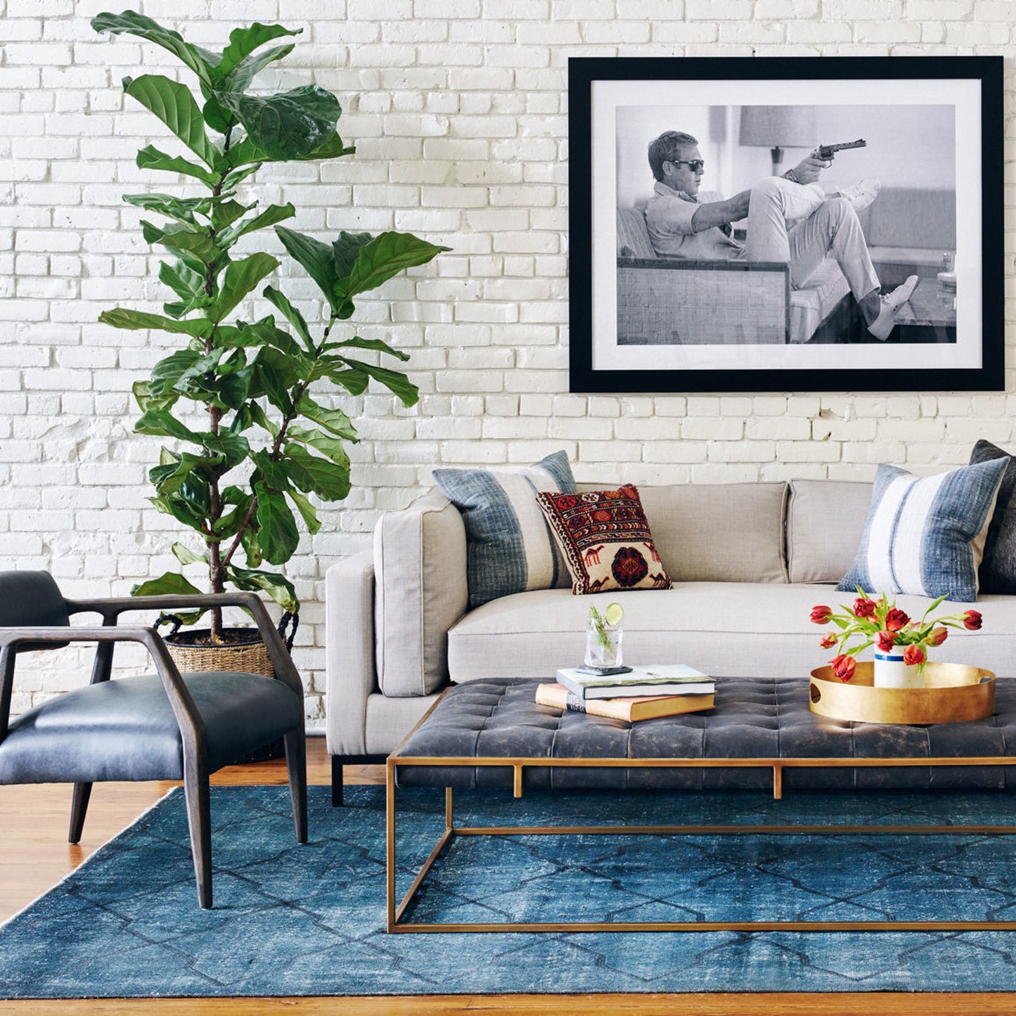 038 S-258388 | Lifestyle | Tyler Arm Chair by Four Hands. Made from unique in a modern style.