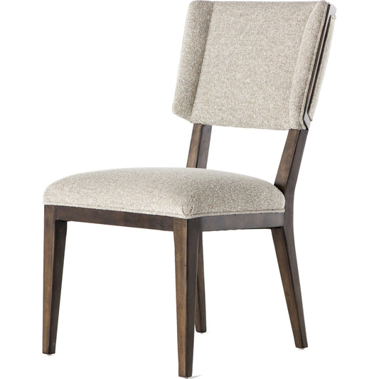 Jax Dining Chair by Four Hands in burnt birch, honey wheat and honey wheat. Made from 70% polyester, 30% viscose (rayon), solid birch, 100% polyester in a modern style.