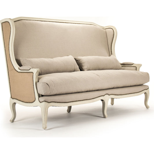 Leon Sofa by Zentique. Made from limed grey oak in a traditional style.