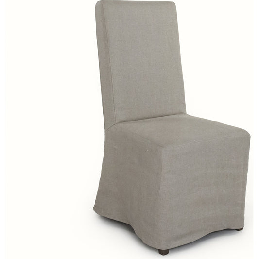 Erica Side Chair by Zentique in beige and beech, linen. Made from beech, linen in a modern style.