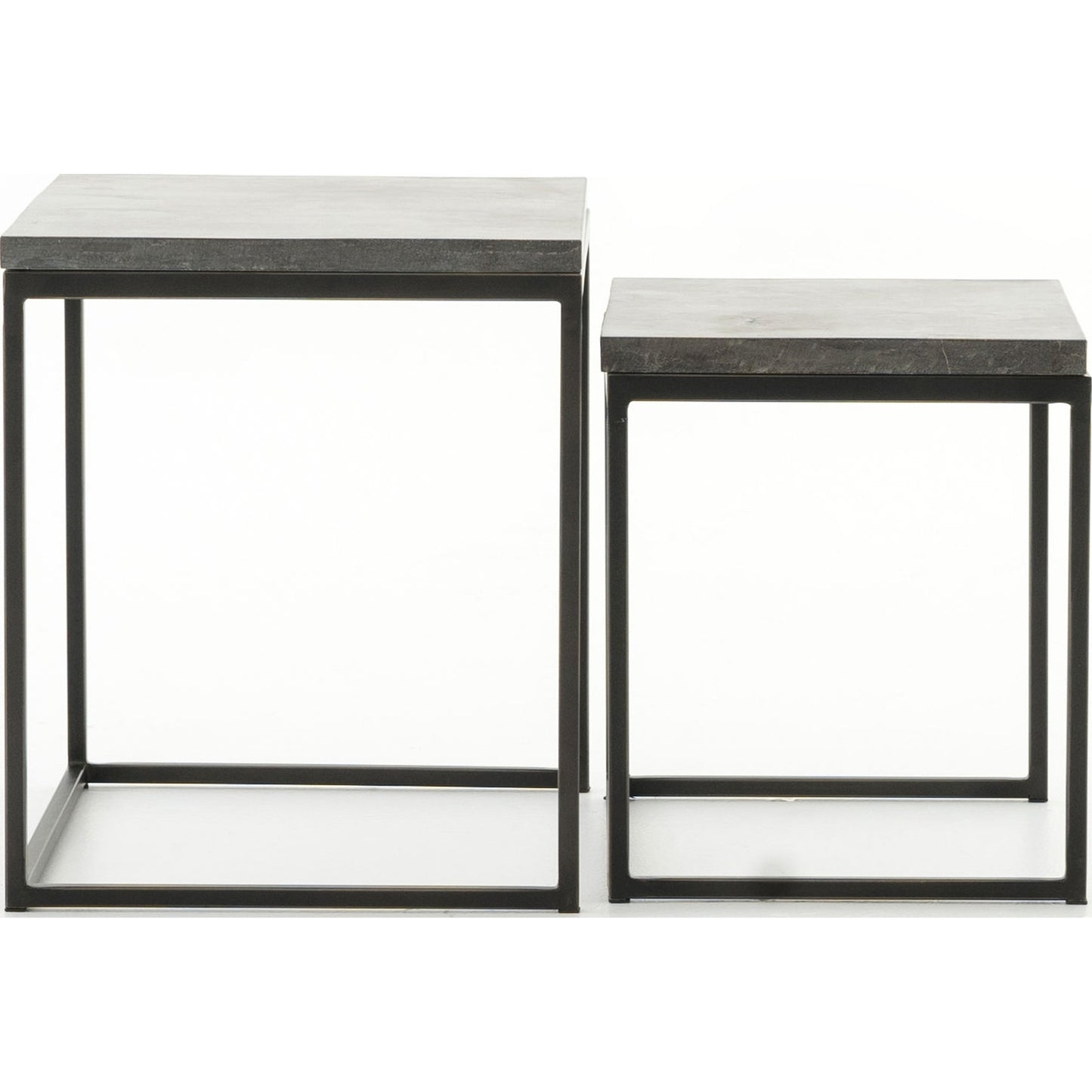 007 S-279343 | Additional Silo | Harlow Nesting End Tables by Four Hands in blue stone, gunmetal. Made from bluestone, iron in a modern style.