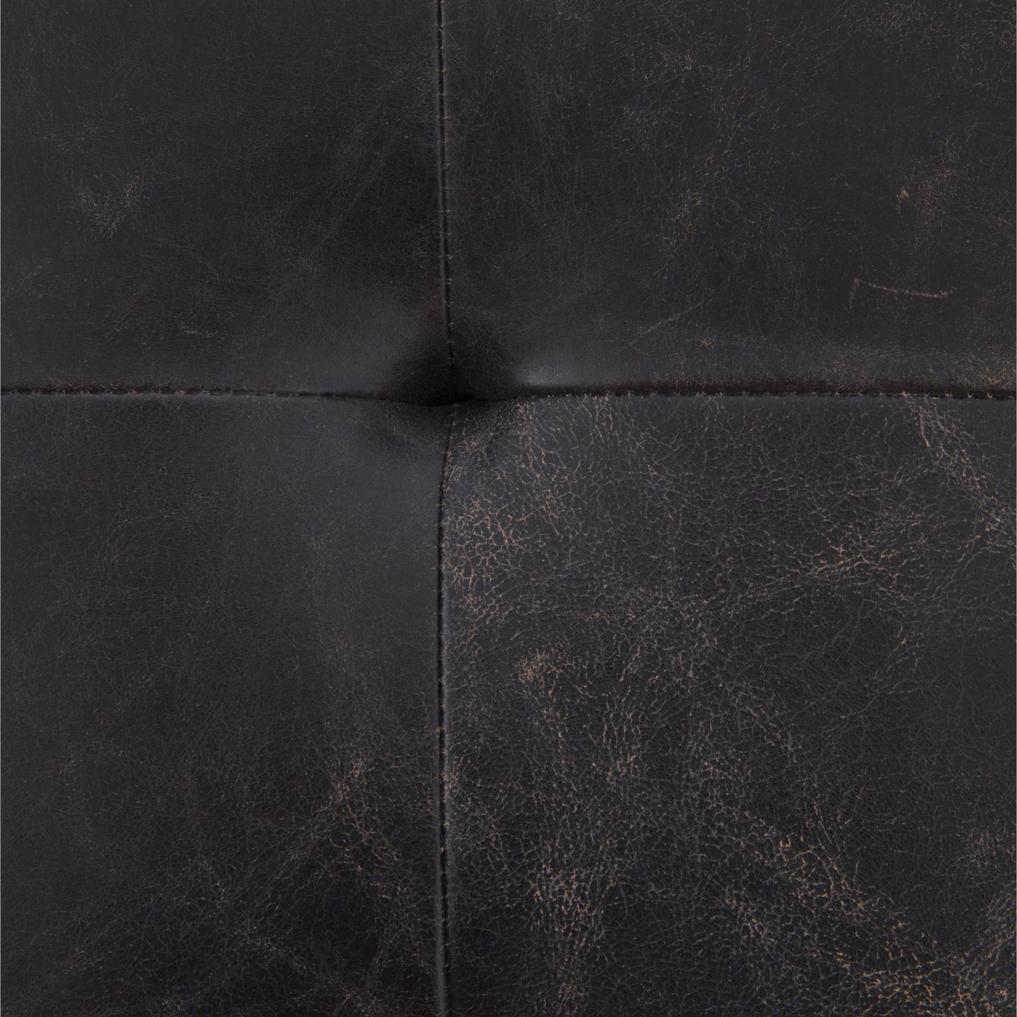 008 S-279458 | Additional Silo | Oxford Coffee Table by Four Hands in rialto ebony and antique brass. Made from top grain leather, iron, 100% polyester in a modern style.