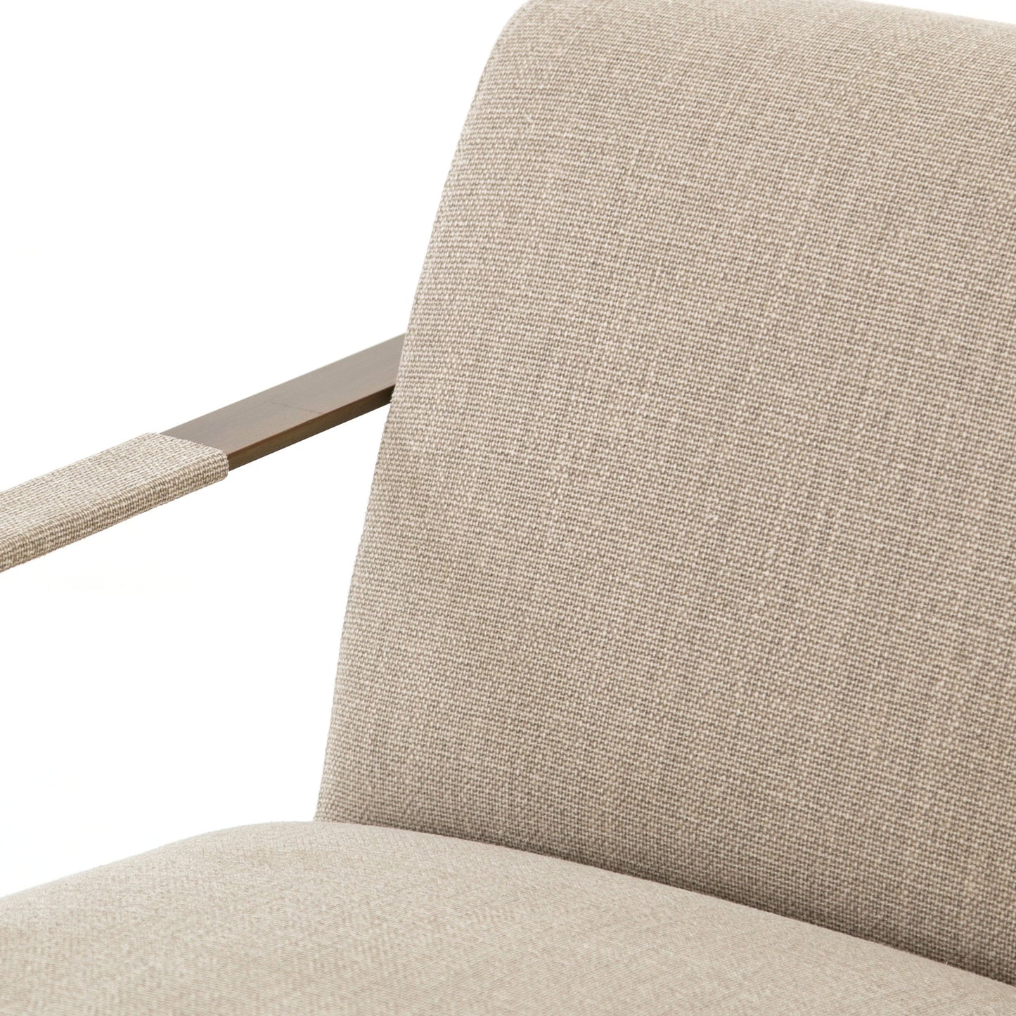 007 S-279376 | Additional Silo | Jules Chair by Four Hands in stnwsh print ecru, antique brs and stonewash print ecru. Made from 100% flax, linen, iron, 100% polyester in a modern style.