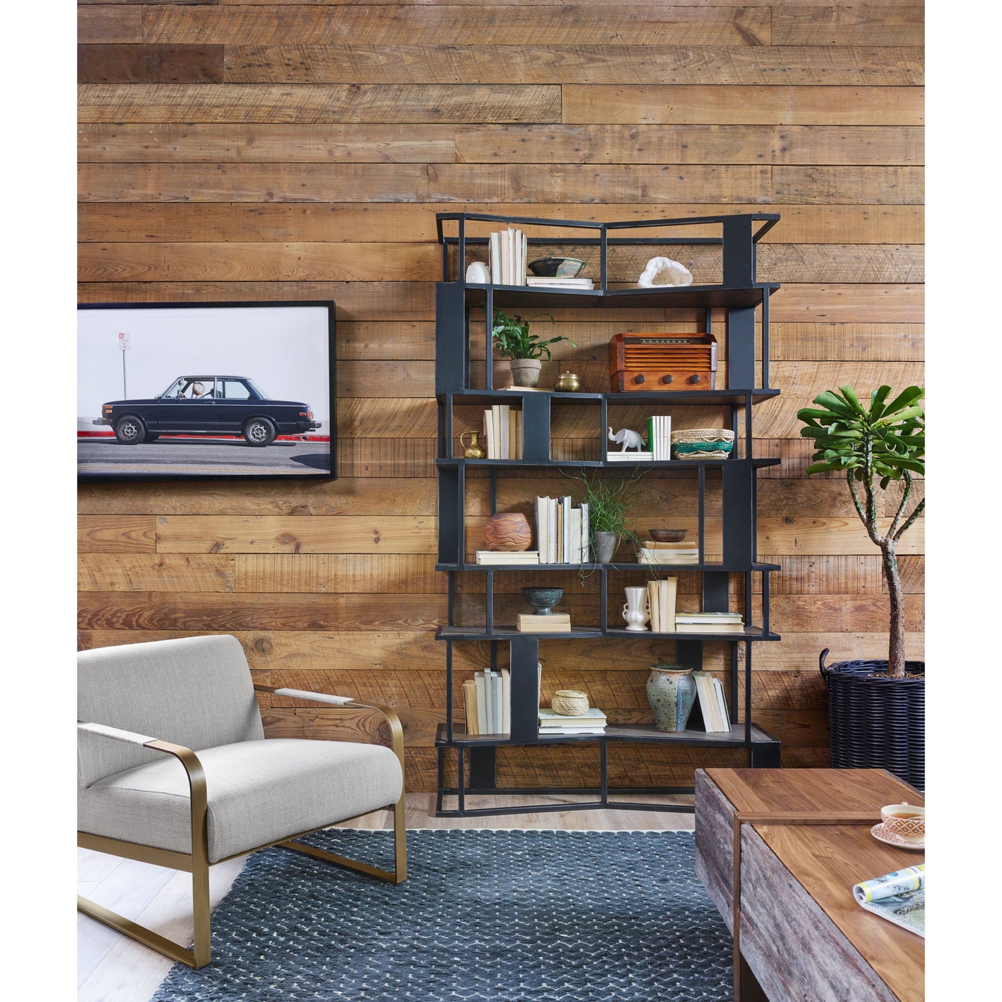 013 S-279376 | Lifestyle | Jules Chair by Four Hands in stnwsh print ecru, antique brs and stonewash print ecru. Made from 100% flax, linen, iron, 100% polyester in a modern style.