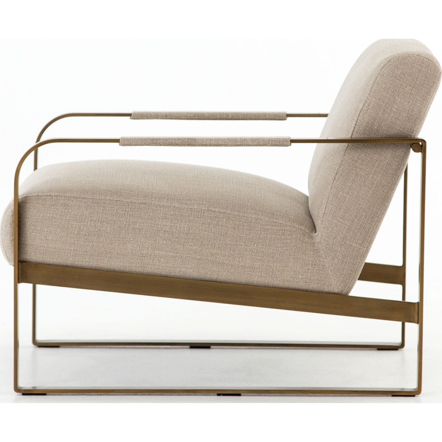 011 S-279376 | Additional Silo | Jules Chair by Four Hands in stnwsh print ecru, antique brs and stonewash print ecru. Made from 100% flax, linen, iron, 100% polyester in a modern style.