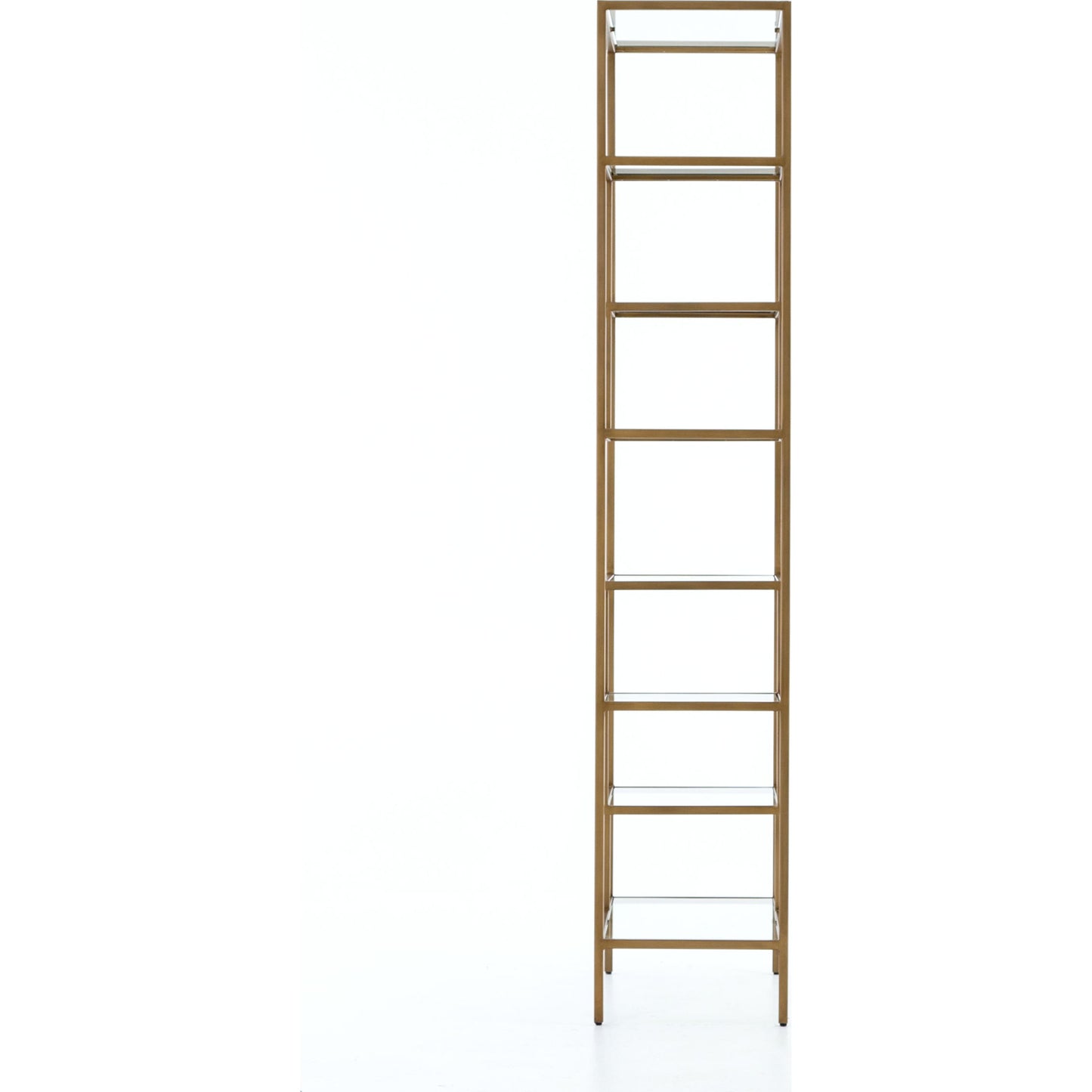 007 S-279347 | Additional Silo | Helena Bookcase by Four Hands in antique brass, clear glass. Made from iron, tempered glass in a cottage & farmhouse style.