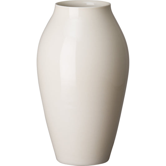 Tall Flair Vase by Emissary USA in crystal oyster. Made from unique in a transitional style.
