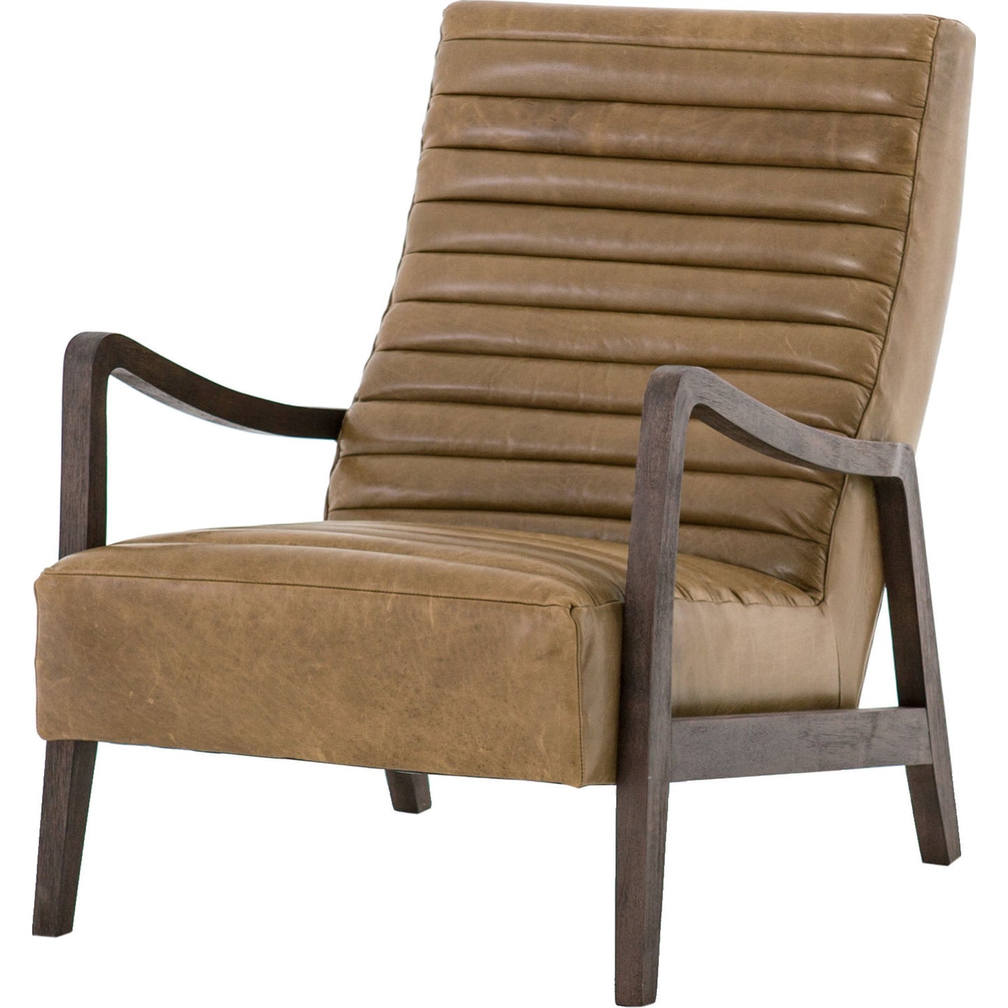 002 S-258294 | Additional Silo | Chance Chair by Four Hands in dakota warm taupe, rubbed sienna brown. Made from top grain leather, solid parawood, 100% polyester in a modern style.