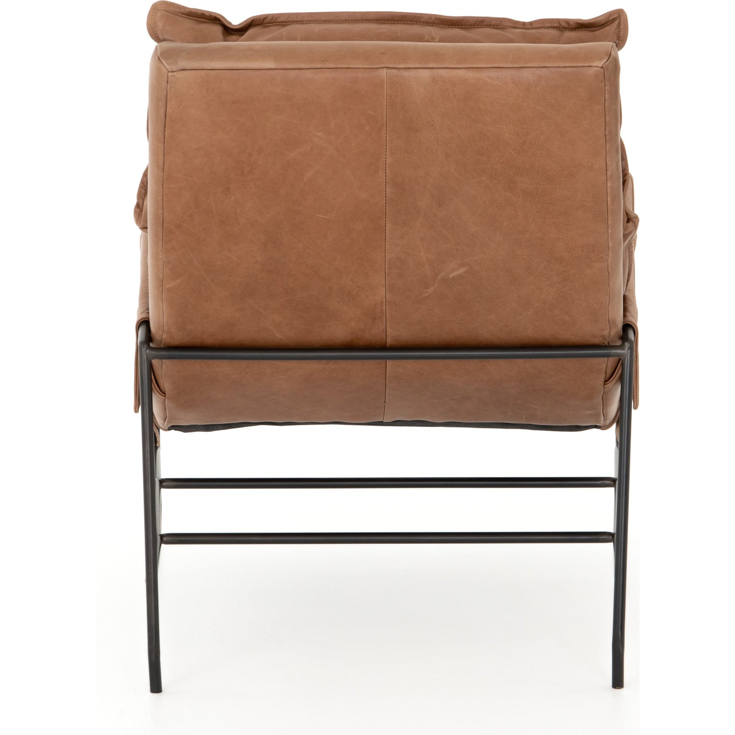 004 SR-810048 | Additional Silo | Taryn Chair by Four Hands. Made from top grain leather, iron, 100% polyester in a modern style.