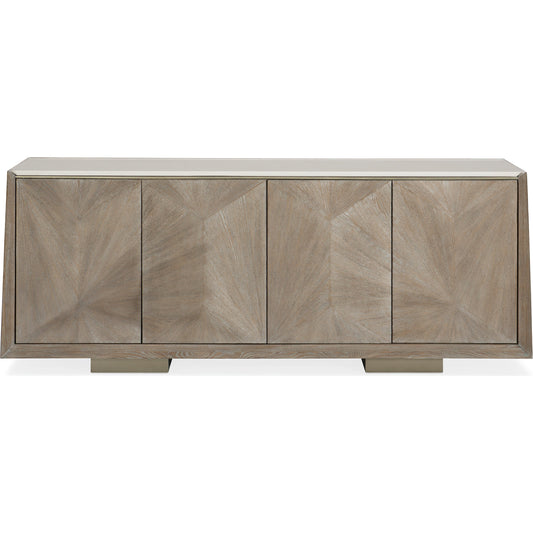 Point of View by Caracole in natural and ash driftwood, sundance gold. Made from ash, quartered ash in a modern style.