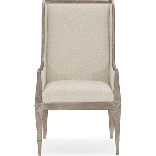 Open Arms Arm Chair by Caracole in natural and ash driftwood. Made from ash in a cottage & farmhouse style.