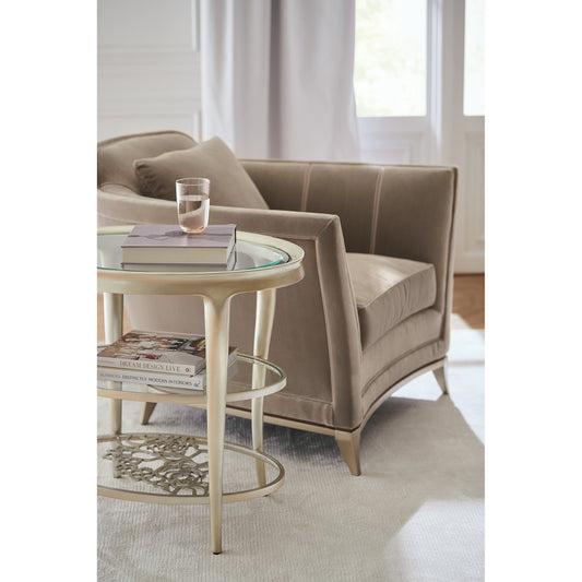 Wild Flower by Caracole in natural and oracle silver leaf. Made from cast metal, glass in a transitional style.