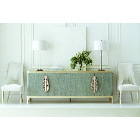 Waterside by Caracole in natural and tranquil, coastal silver leaf. Made from birch, maple in a coastal style.