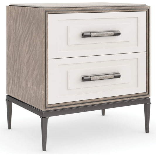 001 SI-1955636 | Primary Silo | I'm Impressed by Caracole in white, silver, smoke and mountain smoke, pearly white, deep bronze. Made from birch, metal, stone, silver curupixa in a modern style.
