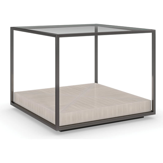 001 SI-1955661 | Primary Silo | Open Air by Caracole in bronze, shagreen and moonstone, deep bronze, almost black. Made from birch, glass, metal, koto 602 in a modern style.