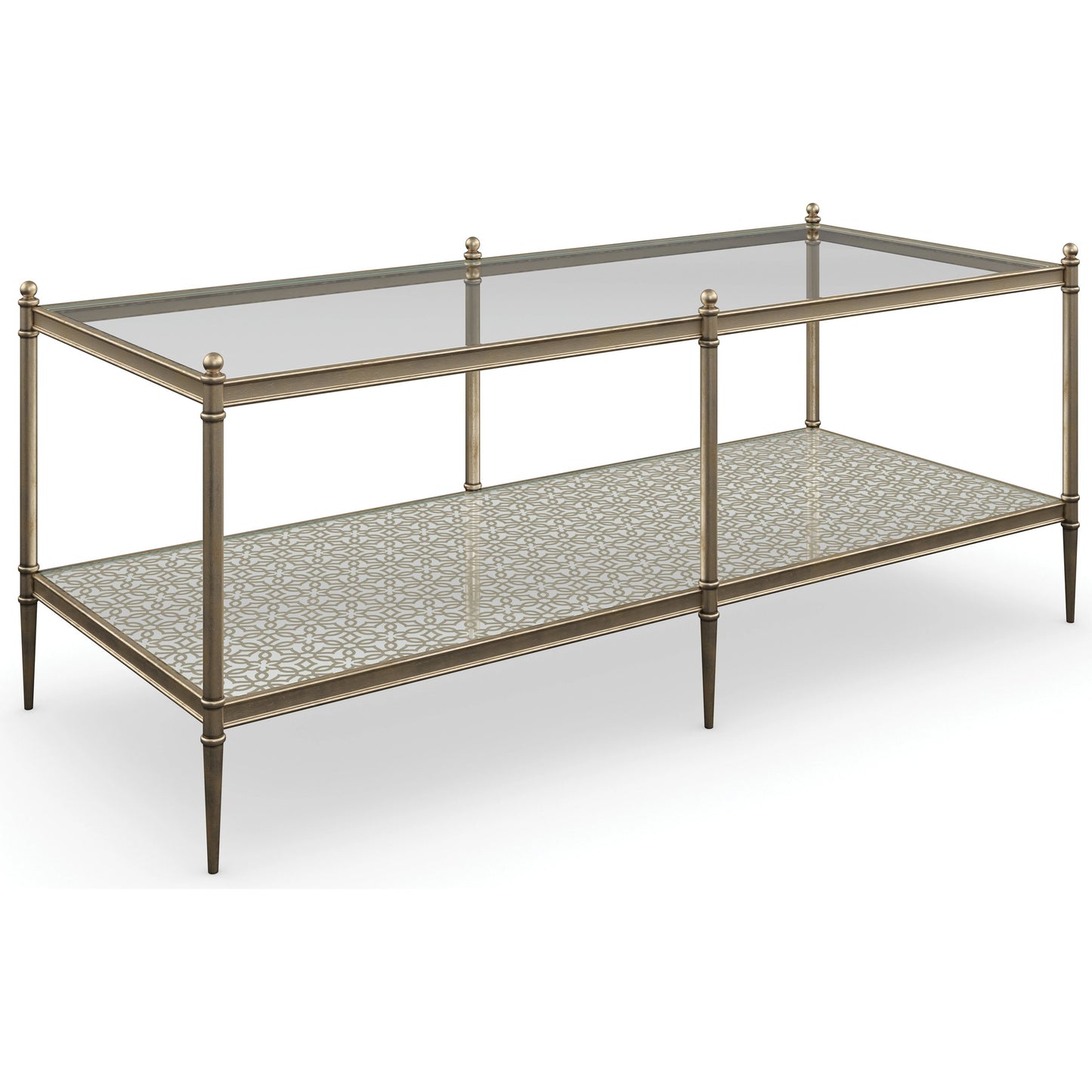 001 SI-1955663 | Additional Silo | Perfectable Coffee Table by Caracole in new gold. Made from metal in a transitional style.