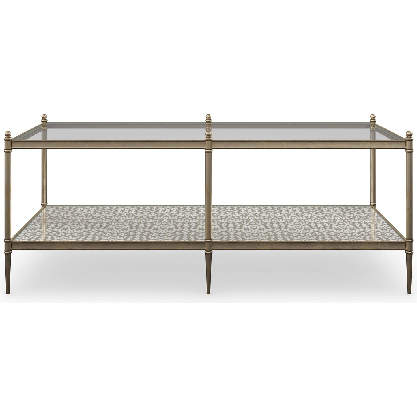 002 SI-1955663 | Additional Silo | Perfectable Coffee Table by Caracole in new gold. Made from metal in a transitional style.