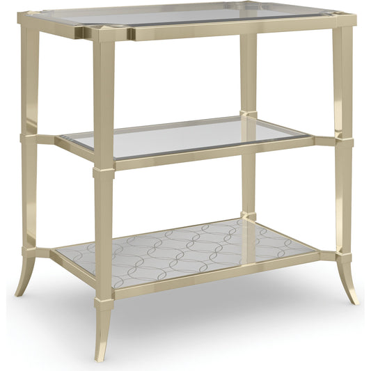 Third Times a Charm by Caracole in gold, mirrored, silver and whisper of gold, soft silver leaf. Made from metal, glass in a modern style.