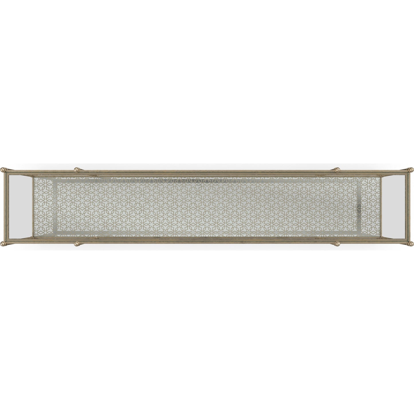003 SI-1955672 | Additional Silo | Perfection Console Table by Caracole in new gold. Made from metal in a transitional style.