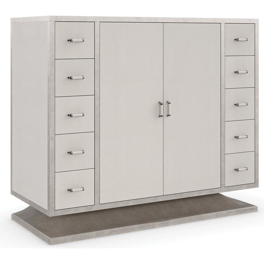 What's in Store? by Caracole in shagreen, charcoal, pearl and pearl, charcoal leaf. Made from birch in a modern style.