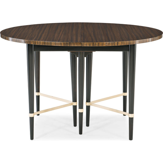 Just Short of It by Caracole in black and saddle, black saddle, neutral metallic. Made from birch, quartered paldao in a transitional style.