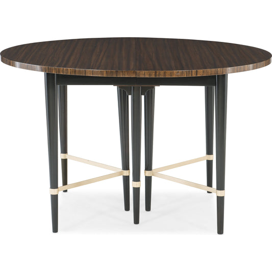 Long and Short of It by Caracole in black and saddle, black saddle, neutral metallic. Made from birch, quartered paldao in a transitional style.