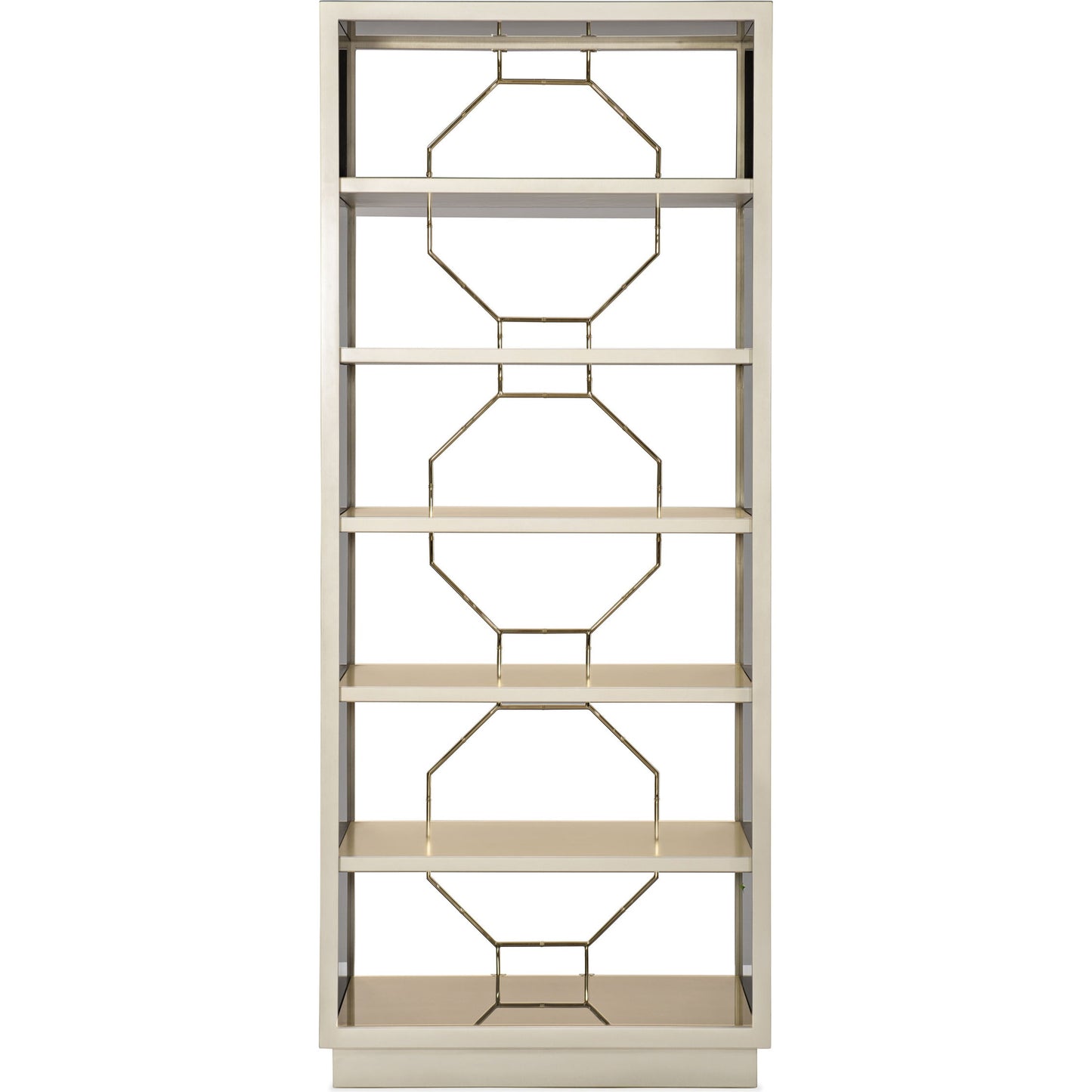 002 SR-783825 | Additional Silo | Going Up by Caracole in silver, gold, taupe and soft silver paint, taupe paint, whisper of gold. Made from birch, maple in a transitional style.