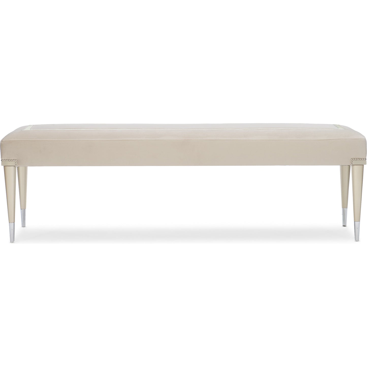 002 SR-877700 | Additional Silo | Boarding on Beautiful Bench by Caracole in silver, steel and soft silver paint. Made from birch in a traditional style.