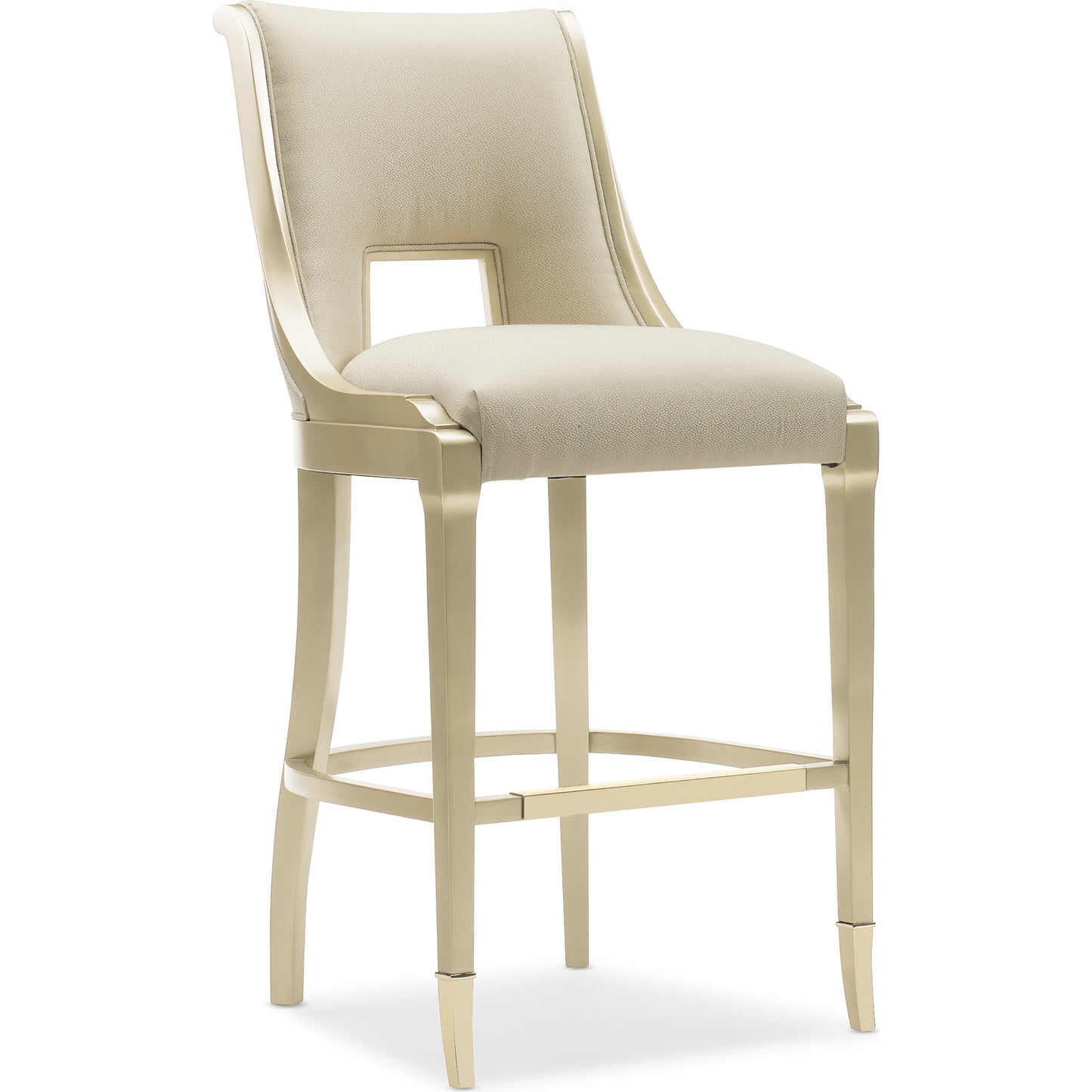 002 SR-877740 | Additional Silo | In Good Taste Bar Stool by Caracole in gold and allusion gold. Made from birch in a modern style.