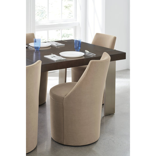 Barrel Roll by Caracole in taupe. Made from asian hardwood in a modern style.