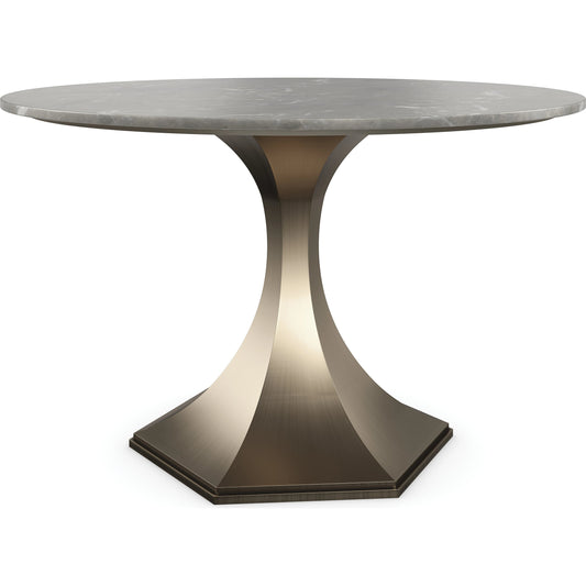 Top Brass by Caracole in grey, marble and afterglow, brushed antique brass. Made from metal, stone in a modern style.