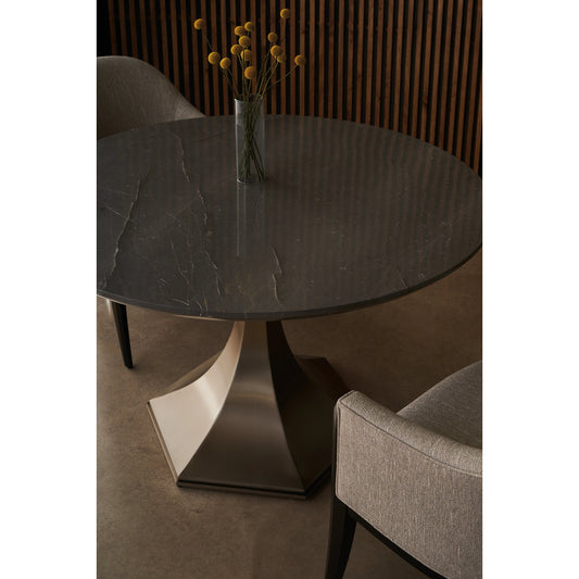 Top Brass by Caracole in grey, marble and afterglow, brushed antique brass. Made from metal, stone in a modern style.