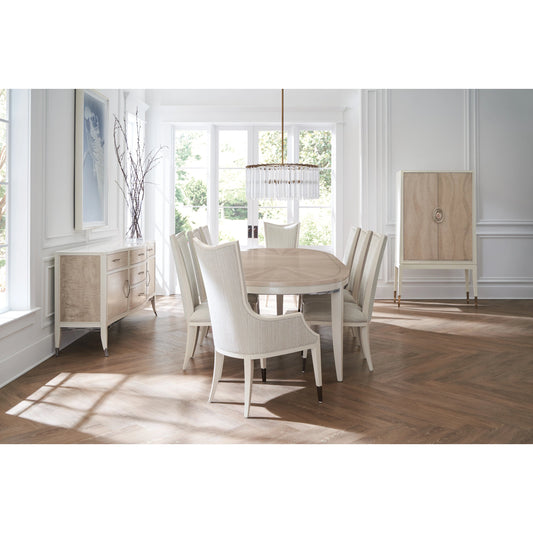 Coronet by Caracole in grey, maple, silver and chinchilla, crème de la crème, soft silver, deep bronze. Made from birch, wd2 grey curly maple in a modern style.