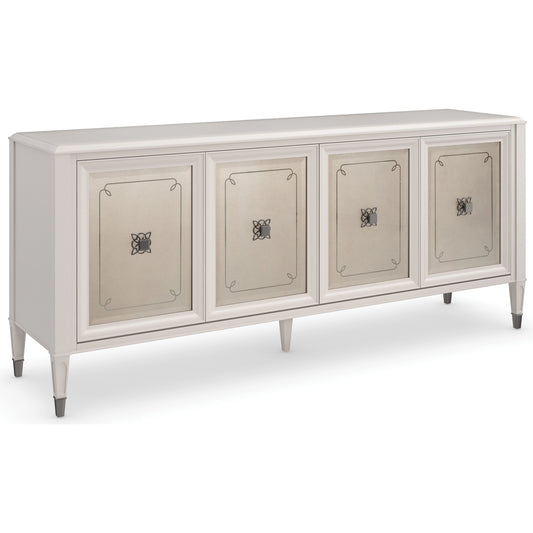 Lattice Serve You by Caracole in mirrored, silver and stardust. Made from birch, maple in a modern style.