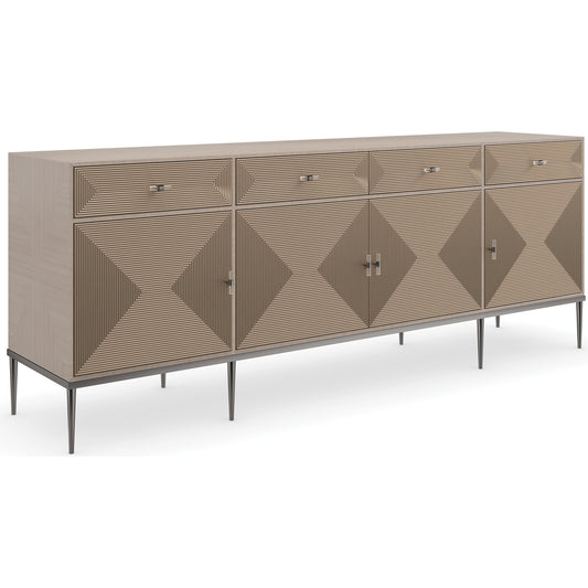 Low Rise by Caracole in bronze, gray and woodland gray, sparkling argent, deep bronze. Made from birch, metal, coffee japenese sen in a modern style.