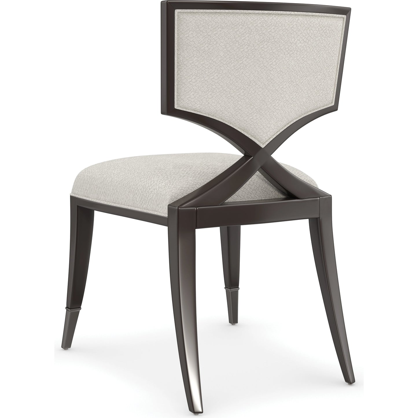 003 SI-1955772 | Additional Silo | First Chair by Caracole in ivory, dark chocolate, bronze and dark chocolate. Made from birch in a modern style.