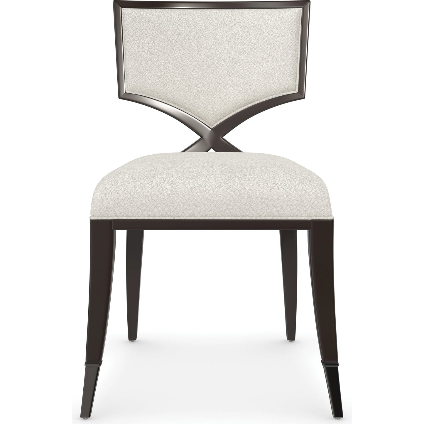 002 SI-1955772 | Additional Silo | First Chair by Caracole in ivory, dark chocolate, bronze and dark chocolate. Made from birch in a modern style.