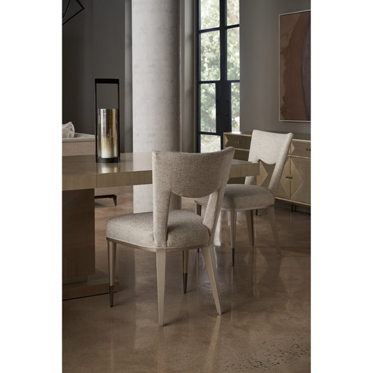 Strata by Caracole in ivory, bronze and sparkling argent. Made from birch in a modern style.