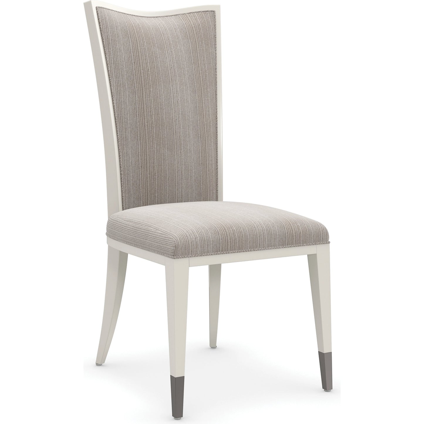001 SI-1955776 | Additional Silo | Lady Grey Side Chair by Caracole in grey and crème de la creme. Made from birch in a modern style.
