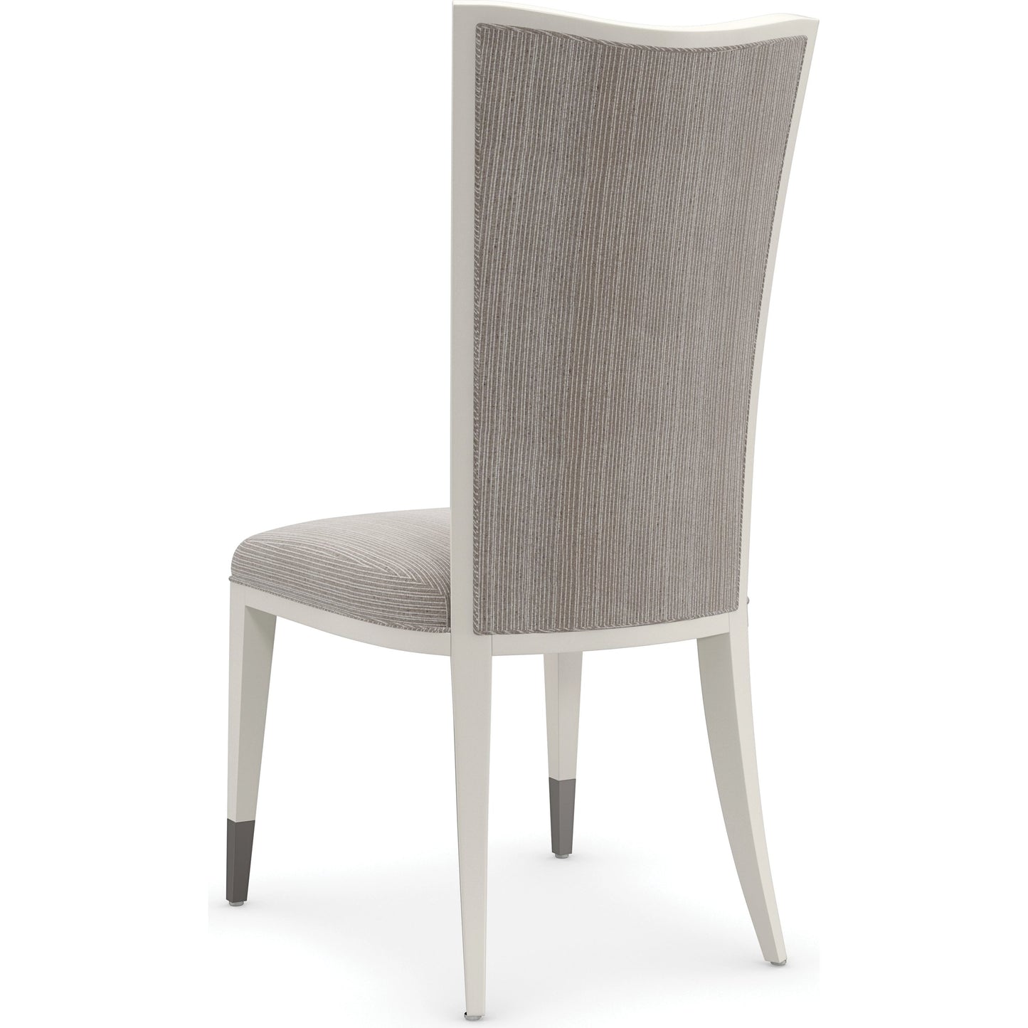 002 SI-1955776 | Additional Silo | Lady Grey Side Chair by Caracole in grey and crème de la creme. Made from birch in a modern style.