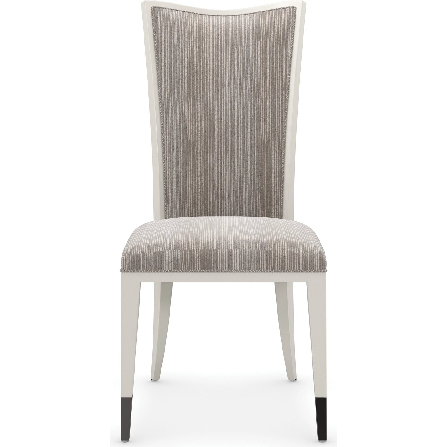 003 SI-1955776 | Additional Silo | Lady Grey Side Chair by Caracole in grey and crème de la creme. Made from birch in a modern style.