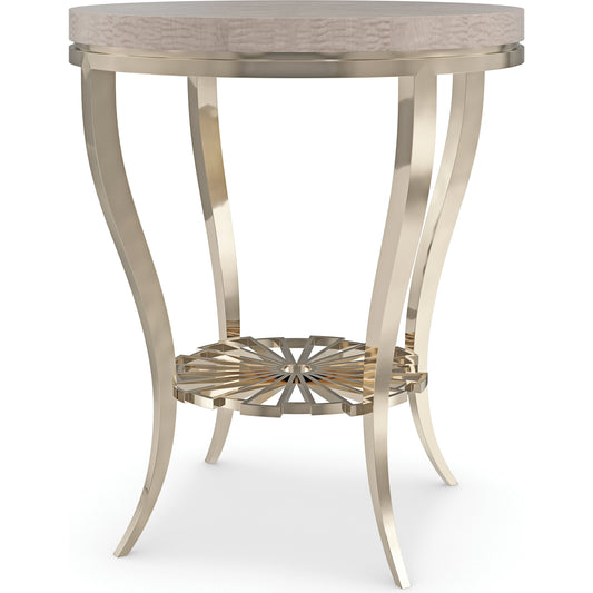 000 SI-1955787 | Primary Silo | Plie' by Caracole in grey, maple, gold and chinchilla, whisper of gold. Made from maple, metal, wd2 grey curly maple in a modern style.